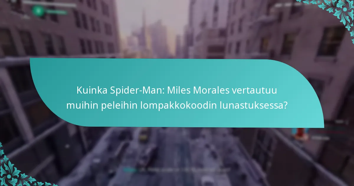 Missä voin ostaa lompakkokoodit Spider-Man: Miles Morales -peliin?