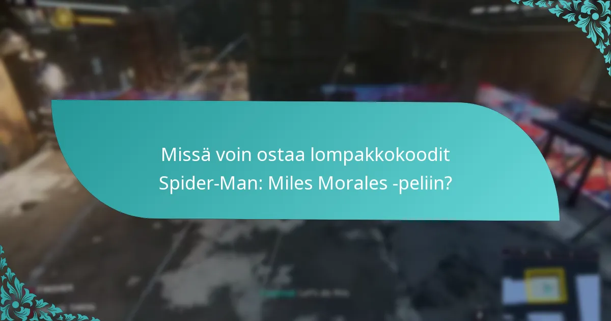 Kuinka Spider-Man: Miles Morales vertautuu muihin peleihin lompakkokoodin lunastuksessa?